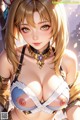 a sexy anime girl with big tits posing for the camera